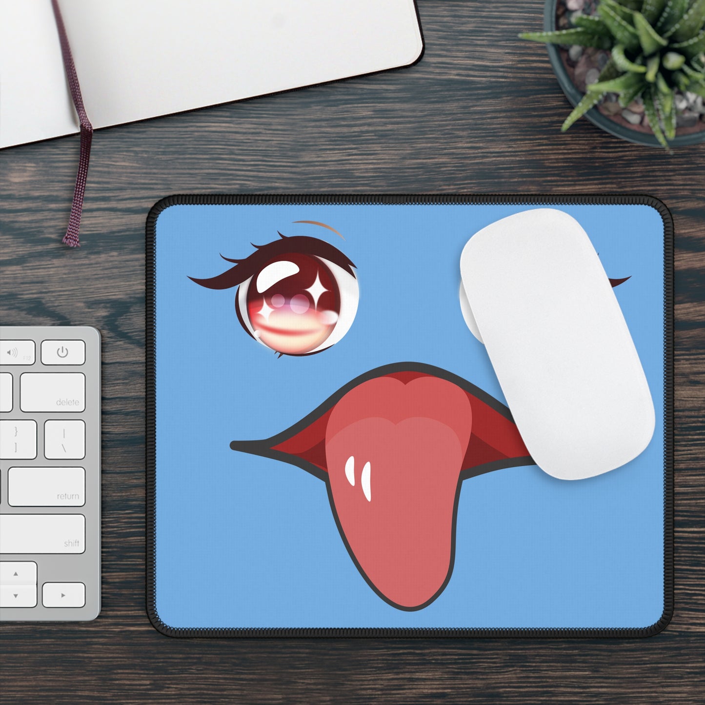 Anime Tongue Out Mouse Pad – Playful Desk Energy