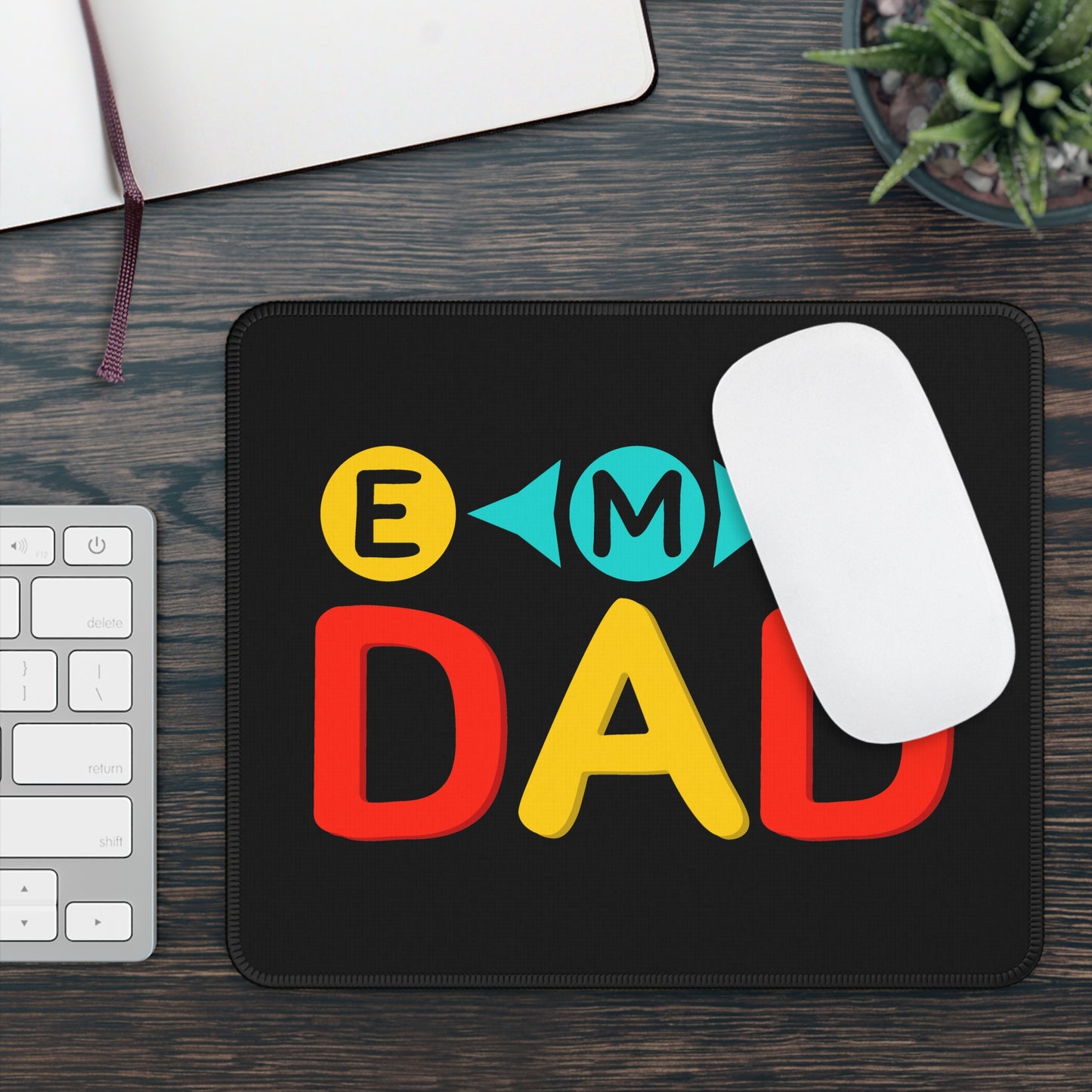 EMO DAD 9x7 Neoprene Desk Mat – Neon Sadcore Mouse Pad
