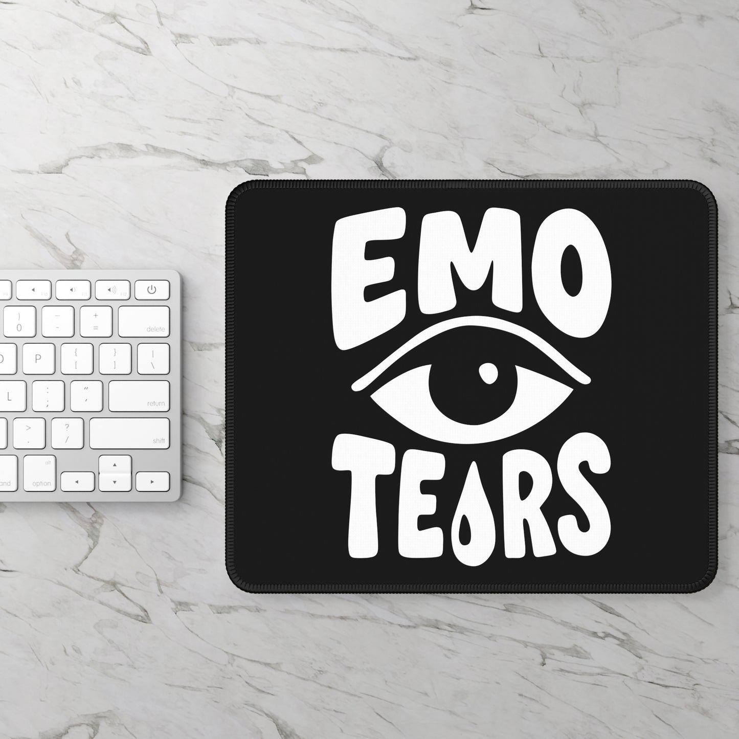EMO TEARS 9x7 Neoprene Desk Mat – Sadcore Typography Mouse Pad