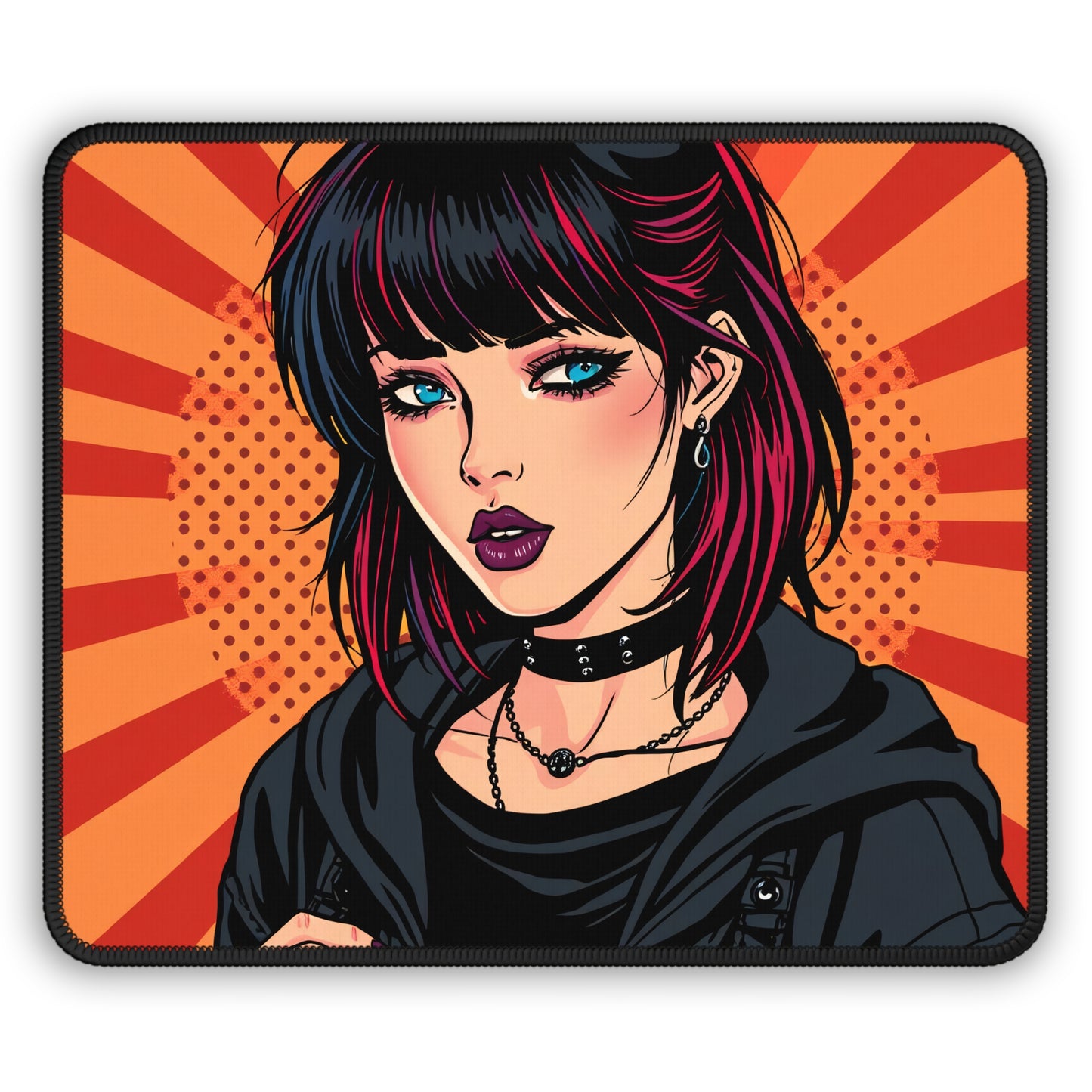 Tokyo Pulse 9x7 Neoprene Desk Mat – Pop-Art Character Mouse Pad