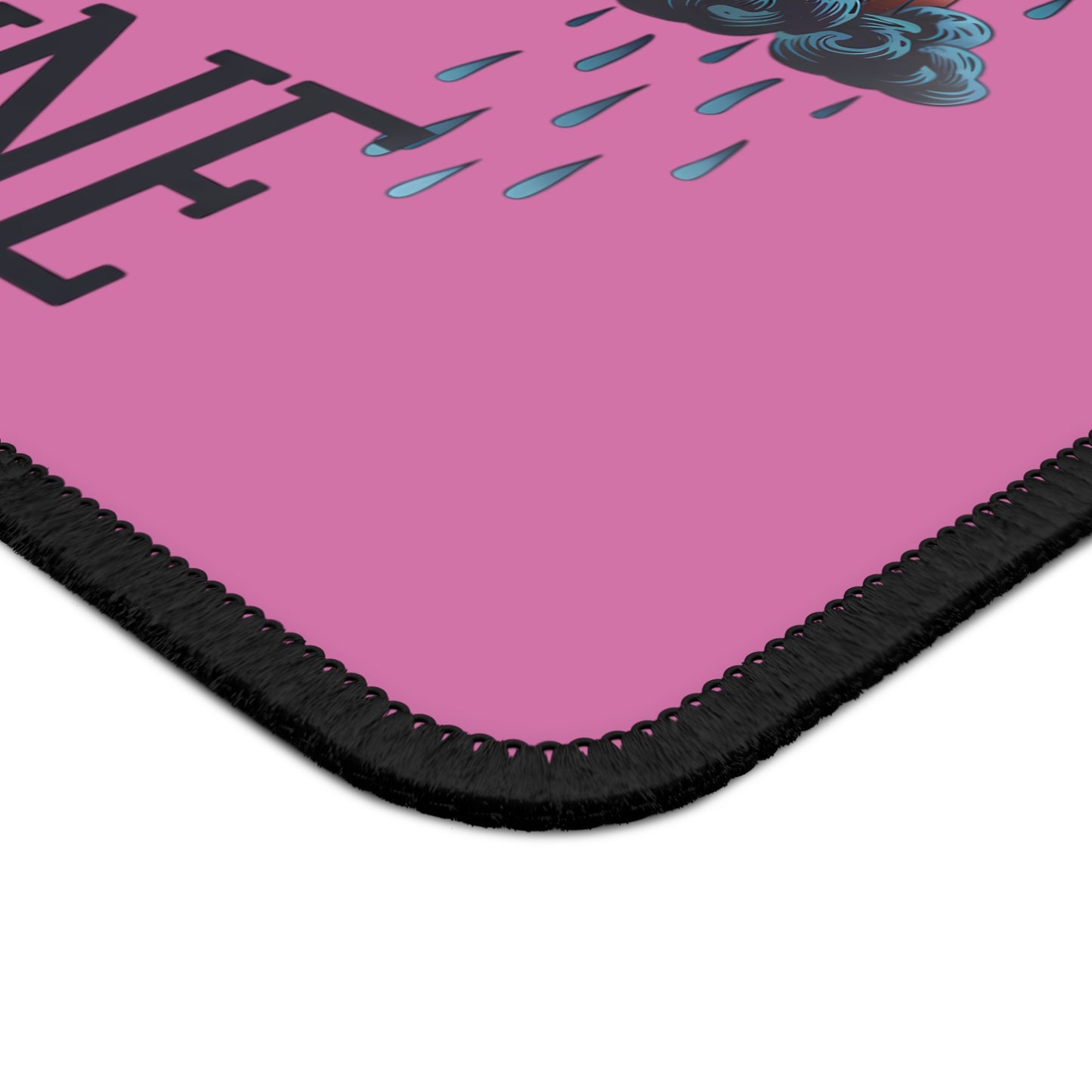 I’m Fine Skull 9x7 Neoprene Desk Mat – Gothic Rainbow Mouse Pad with Tears & Storm Clouds