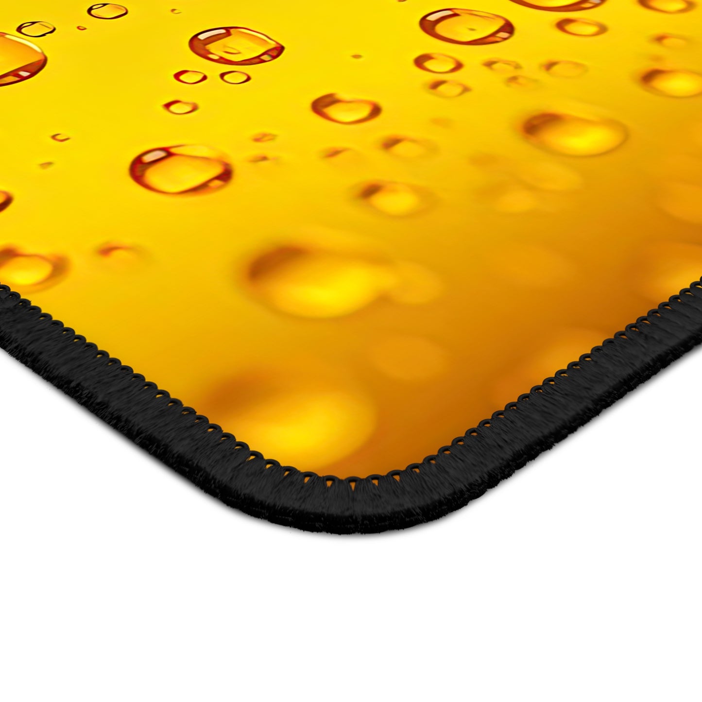 Golden Pour 9x7 Neoprene Desk Mat – Beer Bubbles Mouse Pad