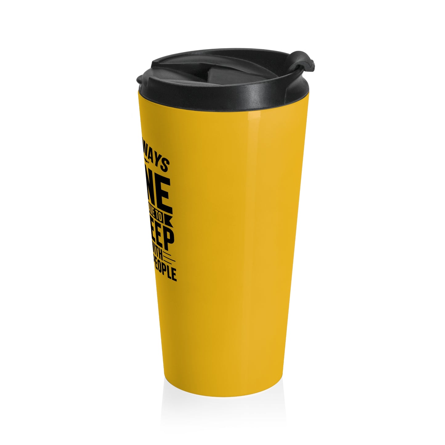 15oz “I Don’t Always Fly a Drone” Stainless Steel Travel Mug – Yellow Hobby Humor Design with Leak-Proof Lid