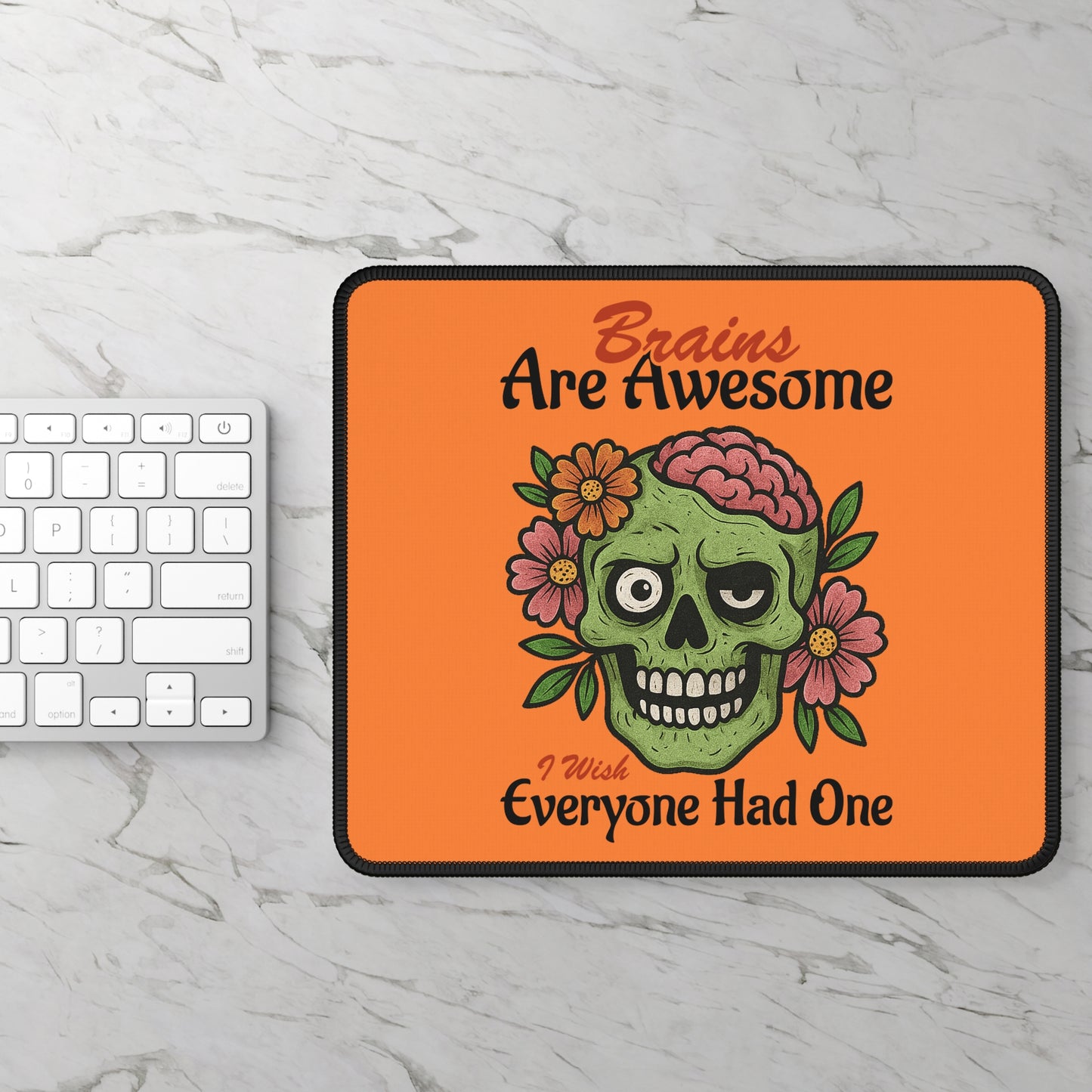 Brains Are Awesome Mouse Pad – Smart Humor for Your Desk