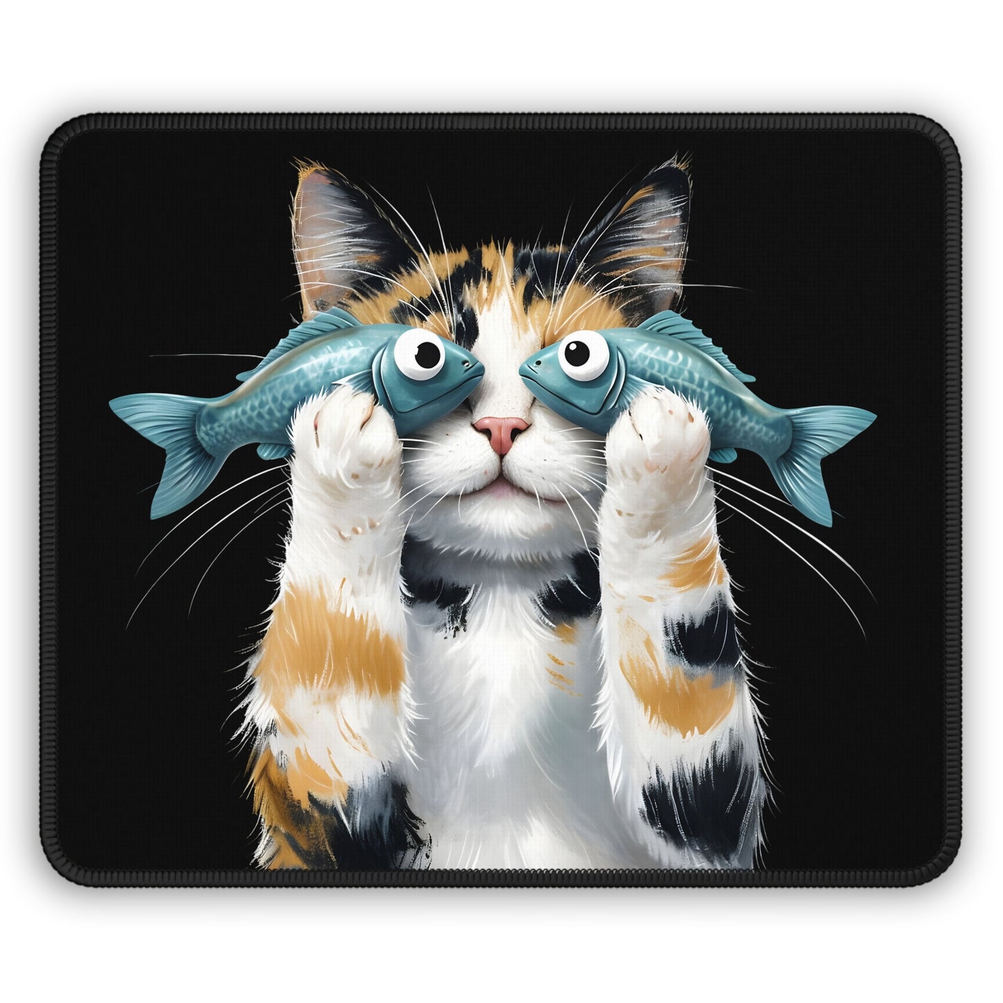 Fish Goggles Cat Mouse Pad – Purr-fectly Fishy Fun