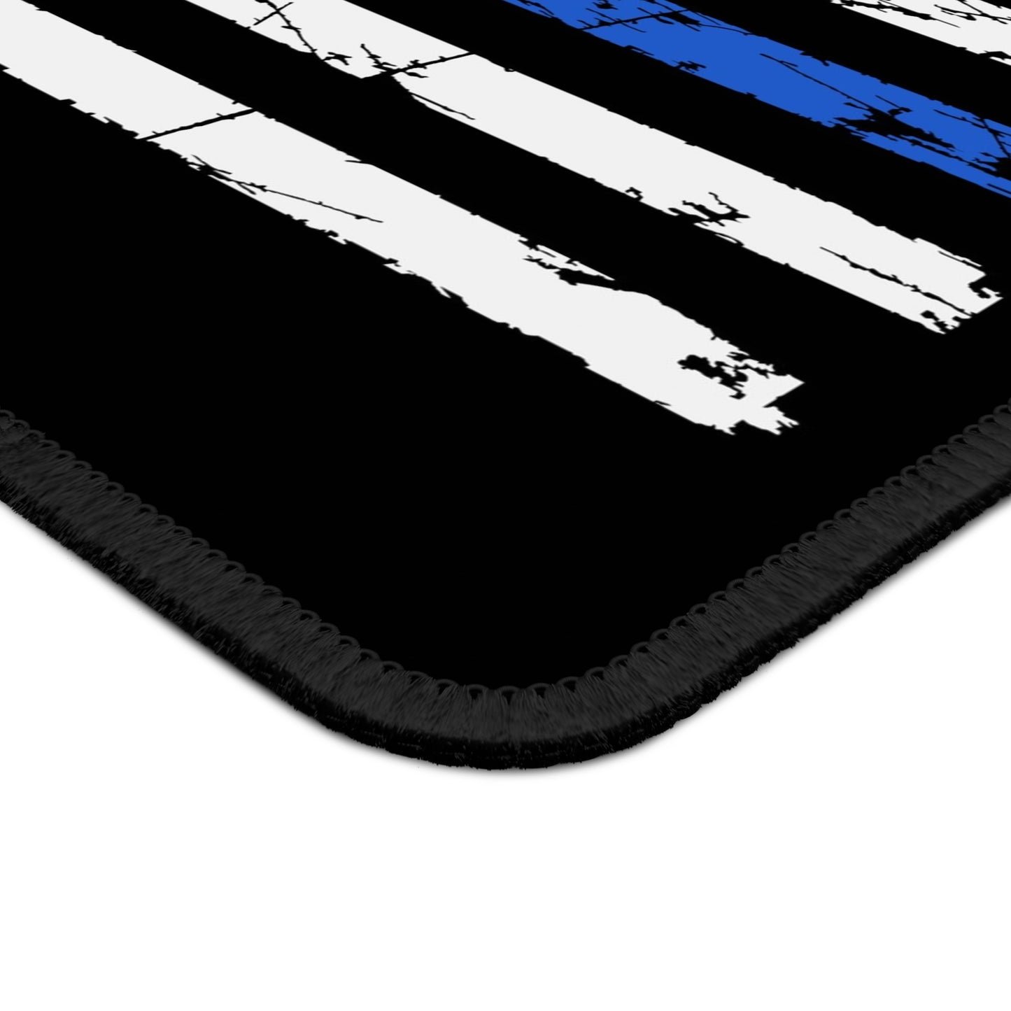 Thin Blue Line Flag 9x7 Neoprene Desk Mat – Law Enforcement Tribute Mouse Pad