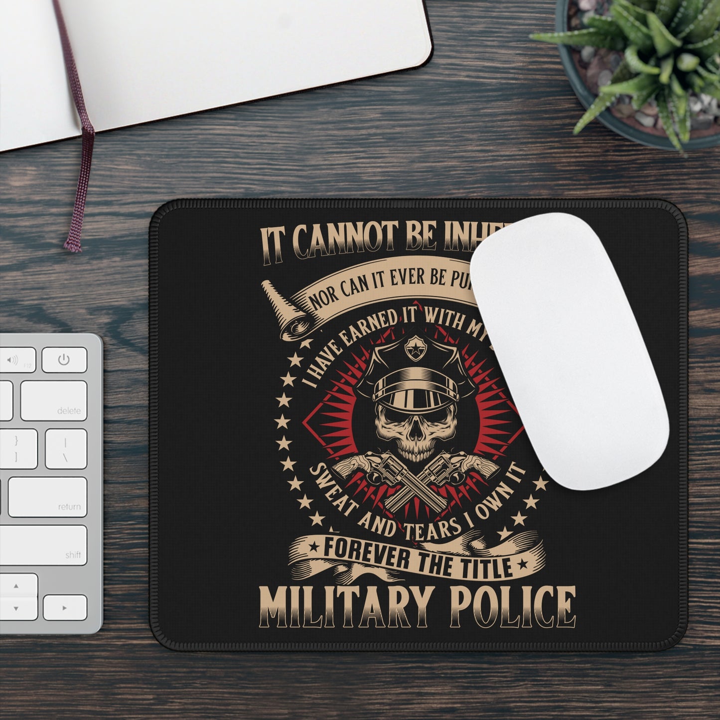 Military Police Honor 9x7 Neoprene Desk Mat – Earned Title Mouse Pad