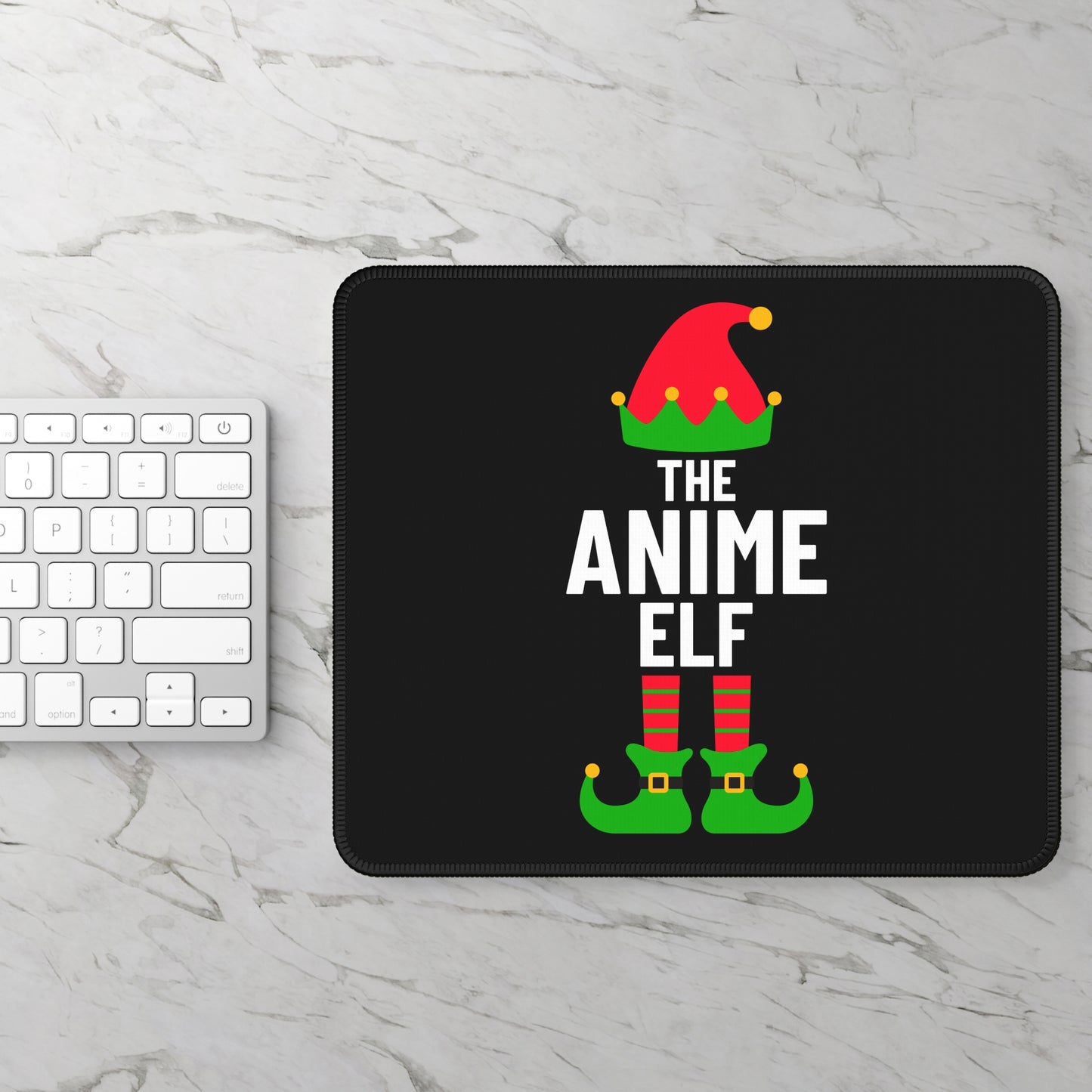 The Anime Elf 9x7 Neoprene Desk Mat – Christmas Cosplay Mouse Pad for Otaku Elves