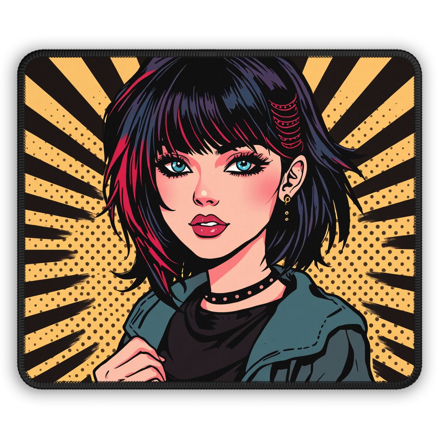 Tokyo Pulse 9x7 Neoprene Desk Mat – Pop-Art Character Mouse Pad