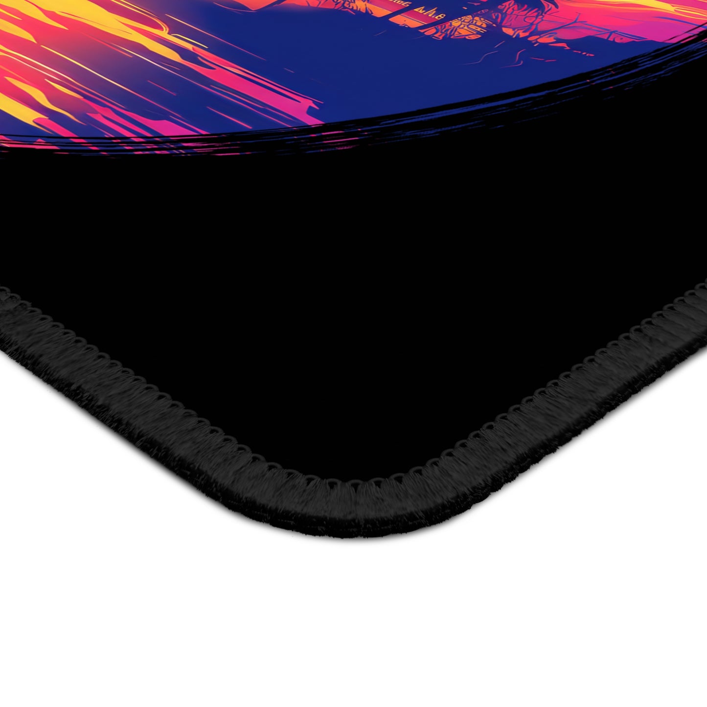 Neon Sunset Goddess Mouse Pad – 9x7 Neoprene Desk Mat with Tropical Vaporwave Aesthetic for Gamers and Office Setups