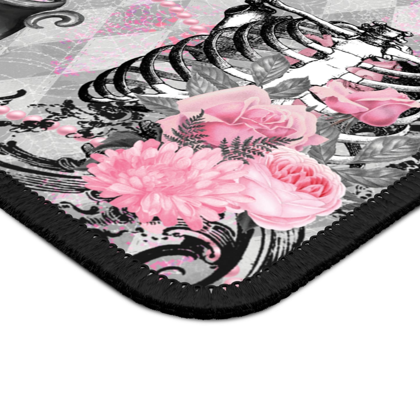 Witches Brew Halloween Gaming Mouse Pad – 9x7 Neoprene Mouse Pad with Gothic Pink Cauldron and Spooky Vintage Design