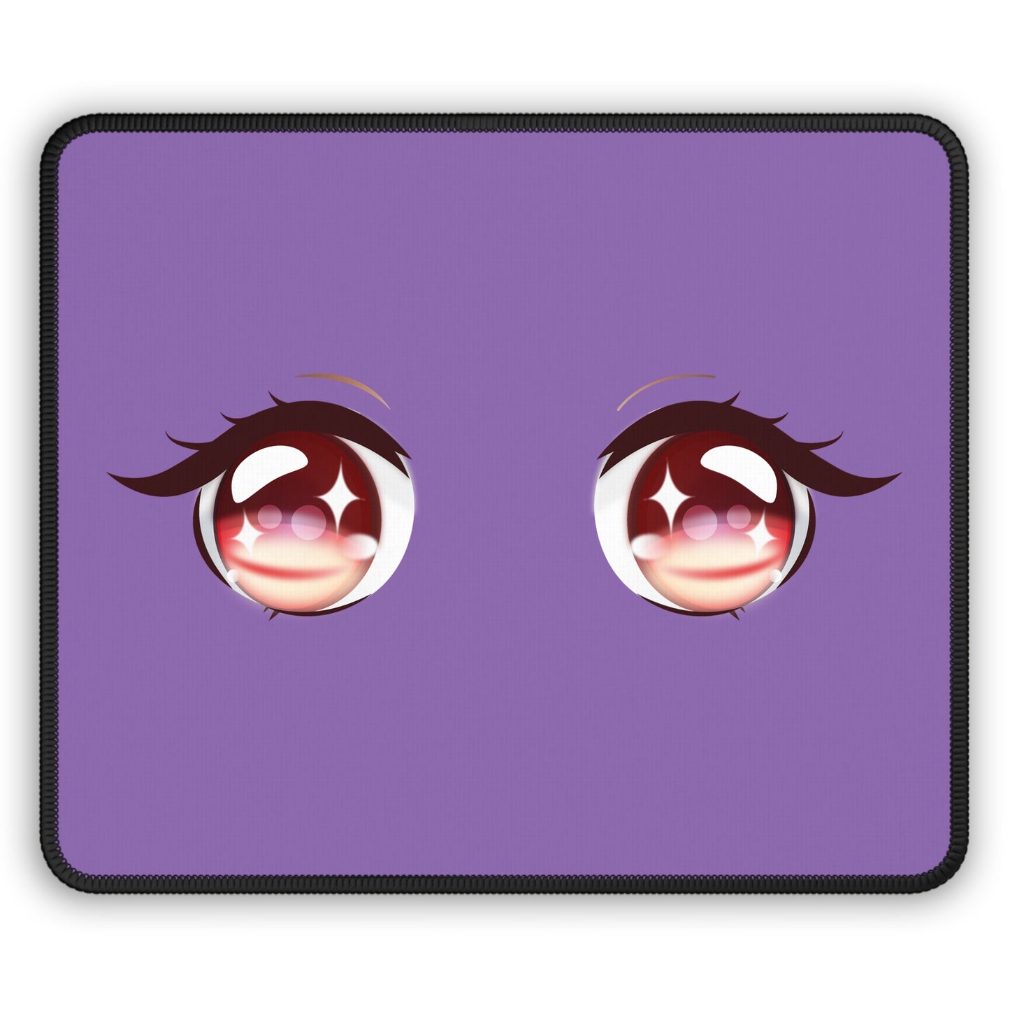 Kawaii Anime Eyes Gaming Mouse Pad – 9x7 Neoprene Mouse Pad with Purple Background and Cute Manga-Inspired Design