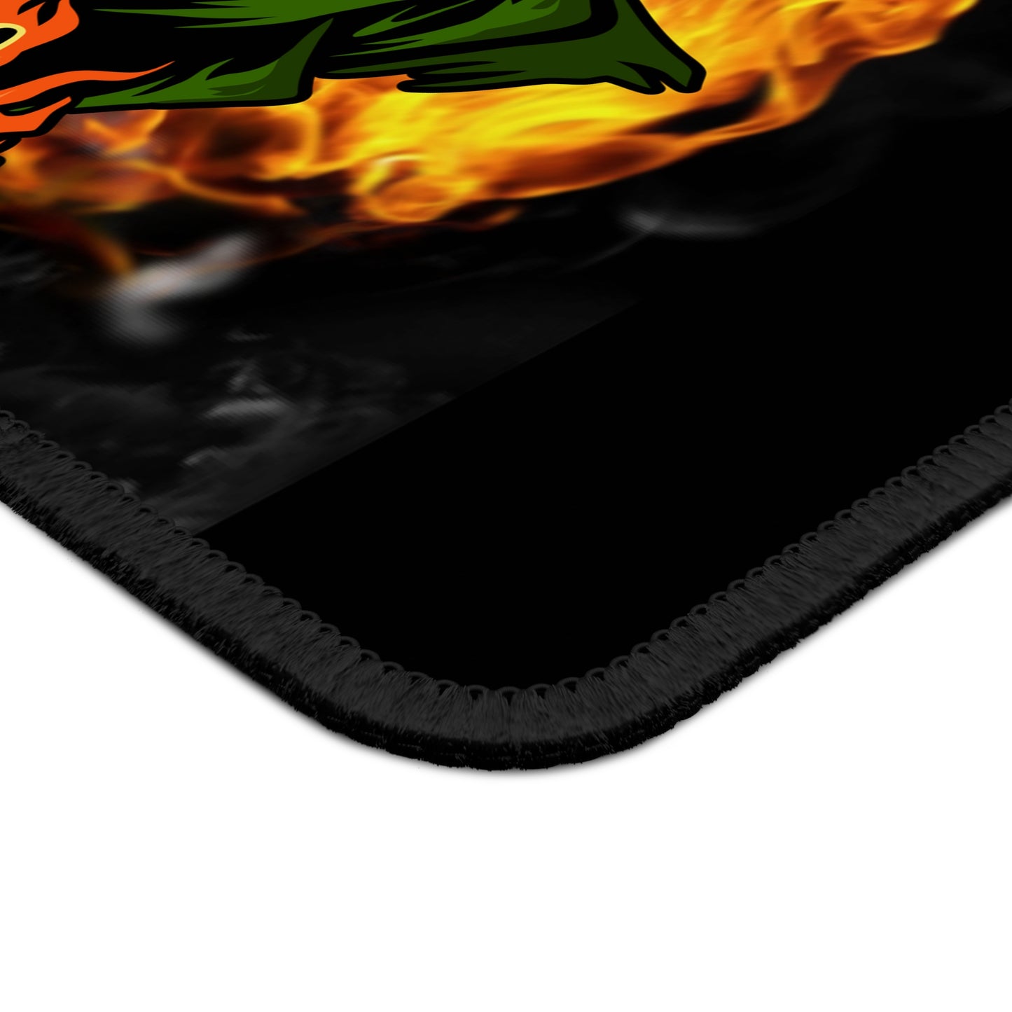 Flame Magician Mouse Pad – 9x7 Neoprene Desk Mat with Dark Fantasy Fire Wizard Design for Gamers and Office Setups
