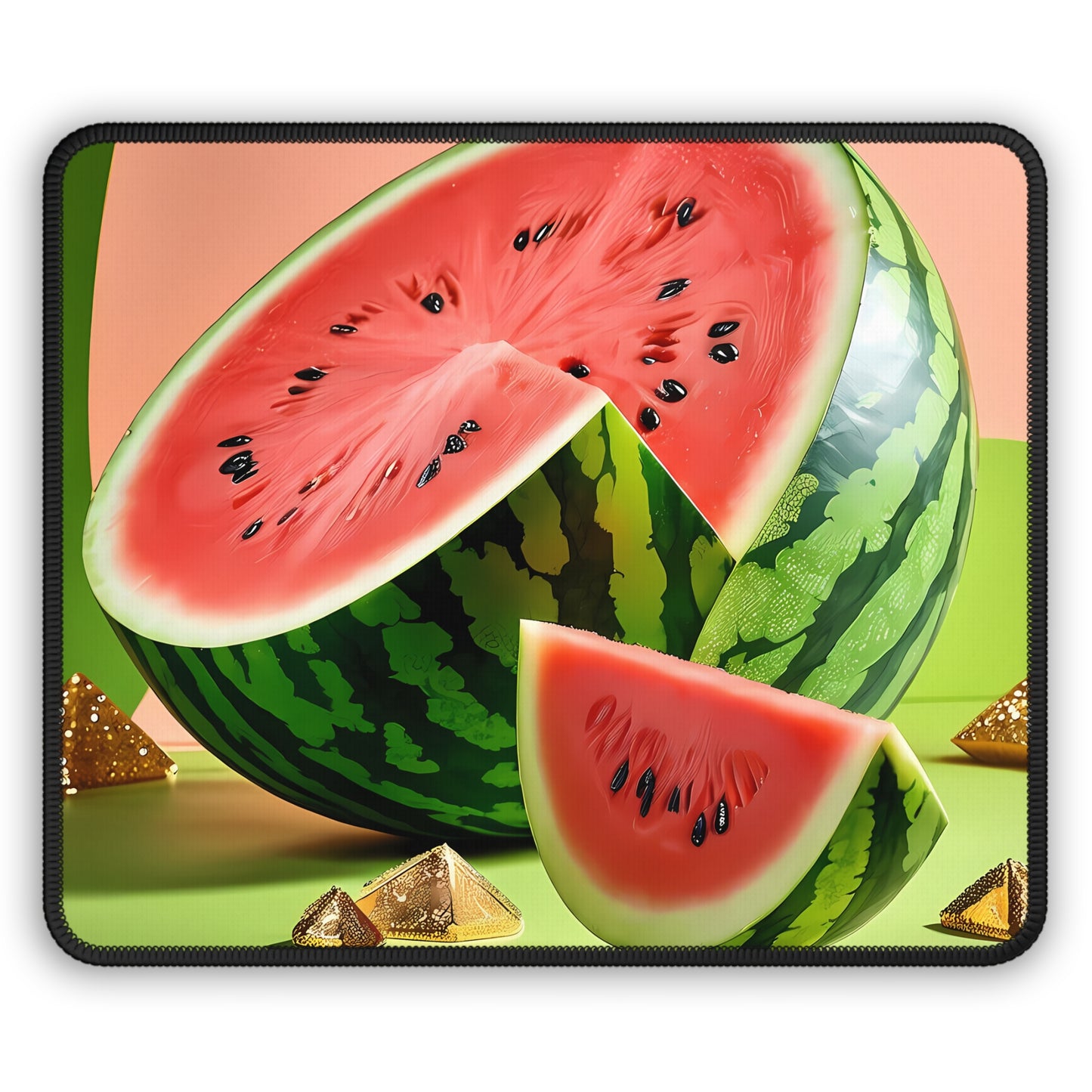 Watermelon Gold 9x7 Neoprene Desk Mat – Juicy Geometry Mouse Pad