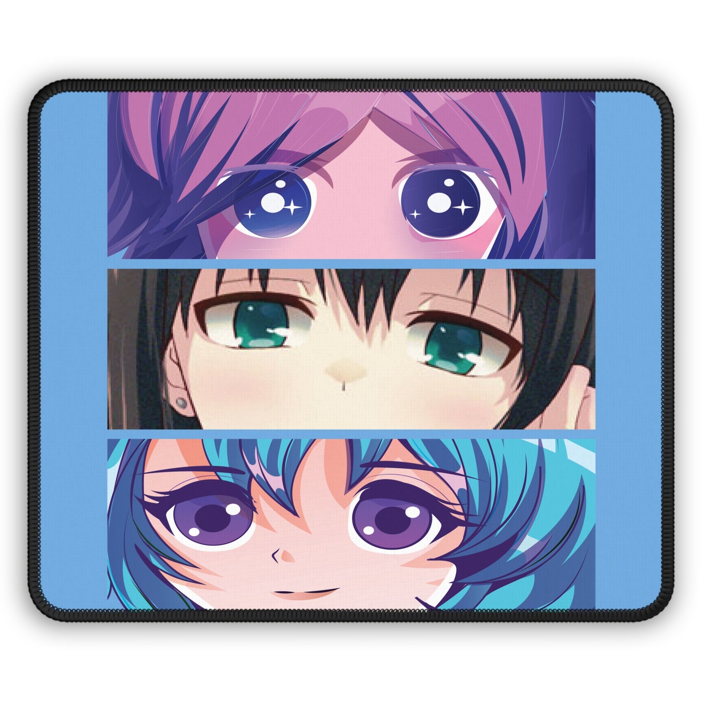 Anime Eyes Mouse Pad – 9x7 Neoprene Desk Mat with Colorful Kawaii Character Design for Gamers and Office Setups