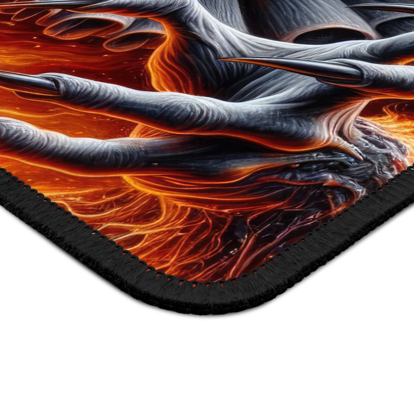 Evil Clown Horror Mouse Pad – 9x7 Neoprene Desk Mat with Creepy Circus and Fiery Nightmare Design