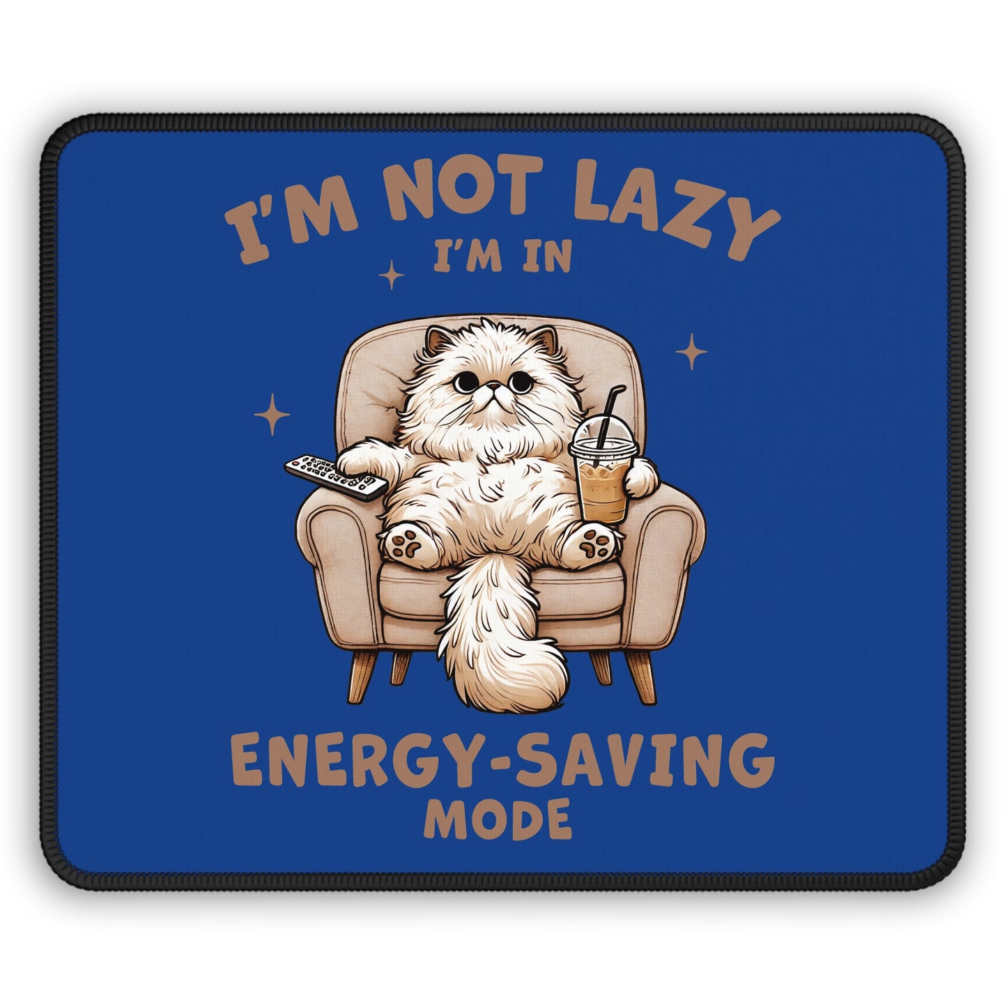 Energy-Saving Cat 9x7 Neoprene Desk Mat – Lazy Legend Mouse Pad