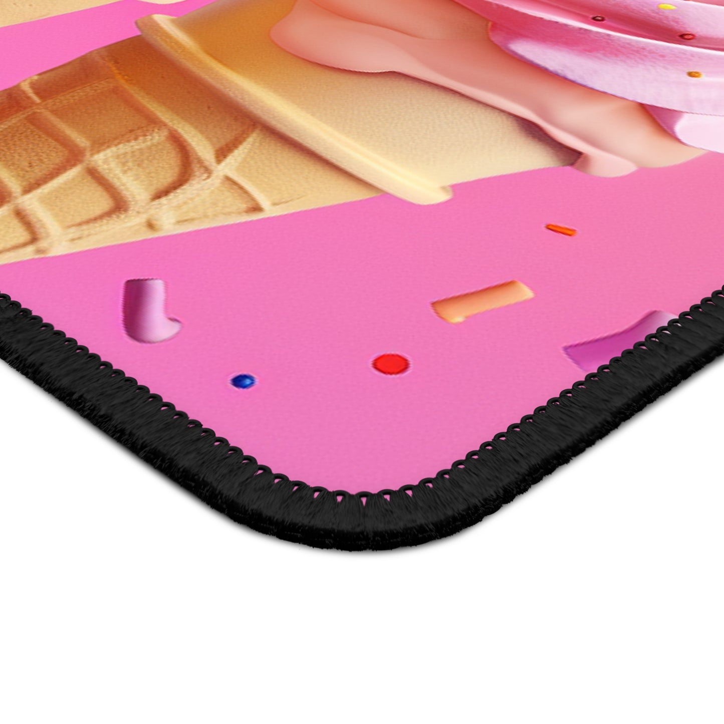 Pastel Swirl 9x7 Neoprene Desk Mat – Cotton Candy Cone Mouse Pad