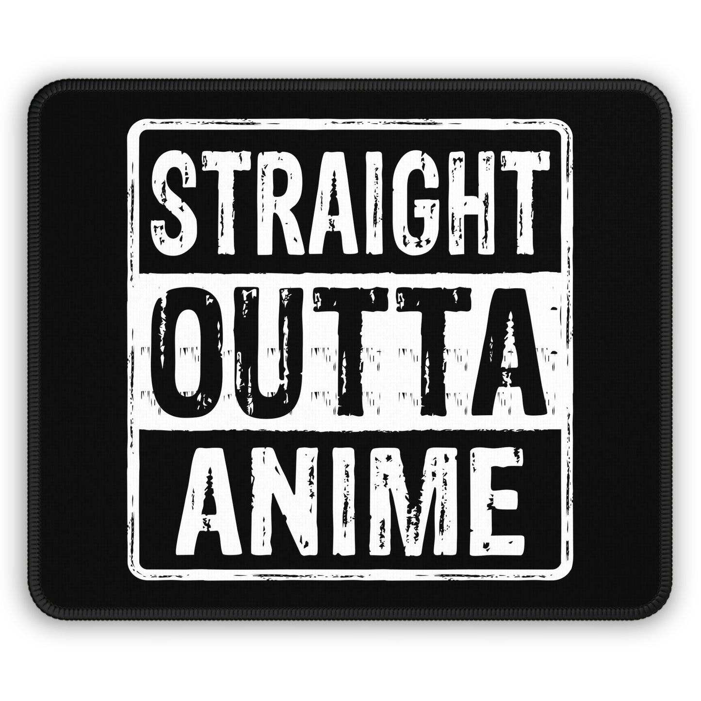Straight Outta Anime Mouse Pad – 9x7 Neoprene Desk Mat with Funny Anti-Anime Design for Gamers and Office Setups