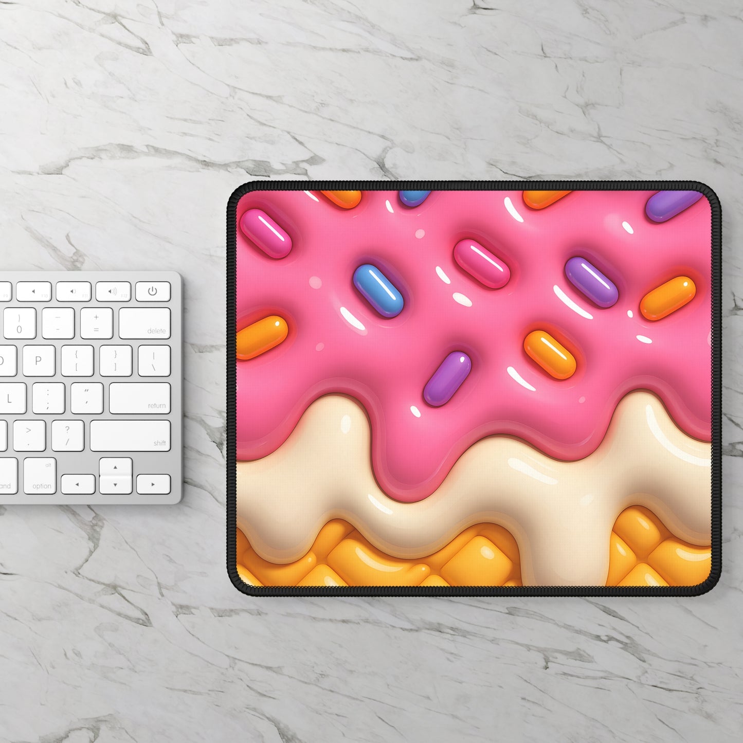 Frosted Layers 9x7 Neoprene Desk Mat – Sprinkle Cake Mouse Pad