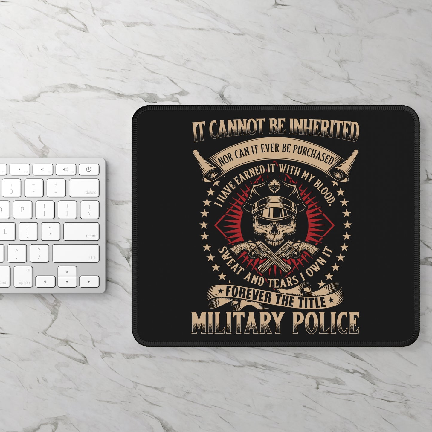 Military Police Honor 9x7 Neoprene Desk Mat – Earned Title Mouse Pad