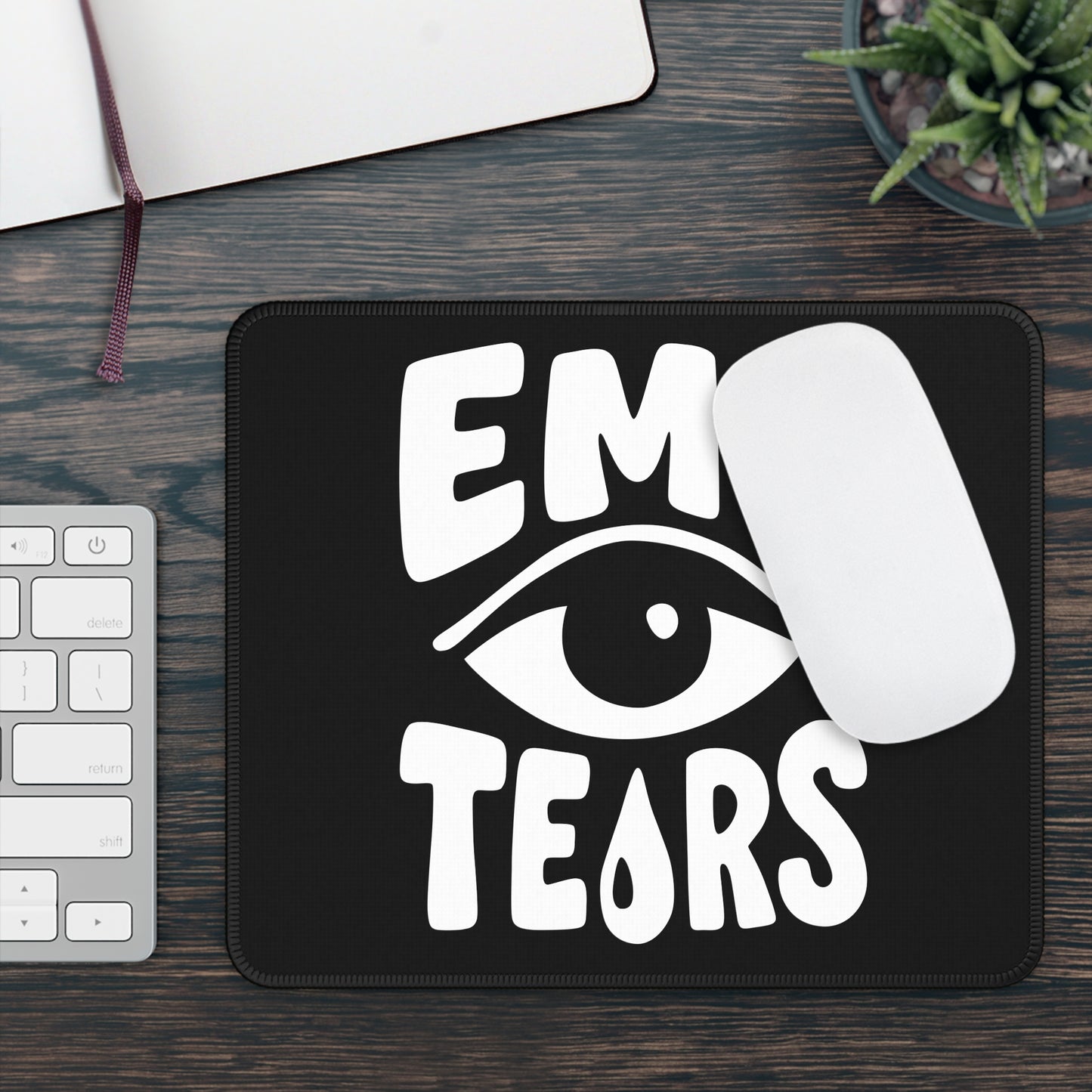 EMO TEARS 9x7 Neoprene Desk Mat – Sadcore Typography Mouse Pad