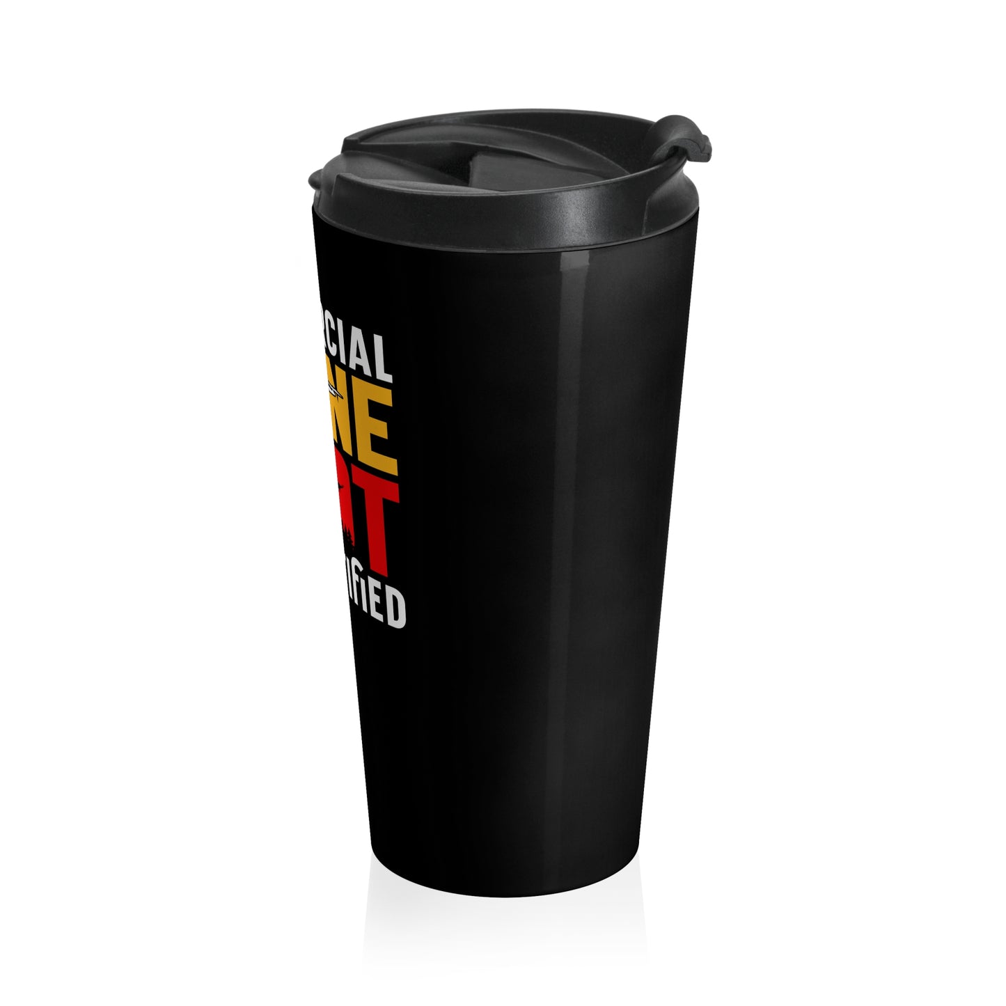 15oz “Commercial Drone Pilot” Stainless Steel Travel Mug – FAA Certified Black Design with Leak-Proof Lid