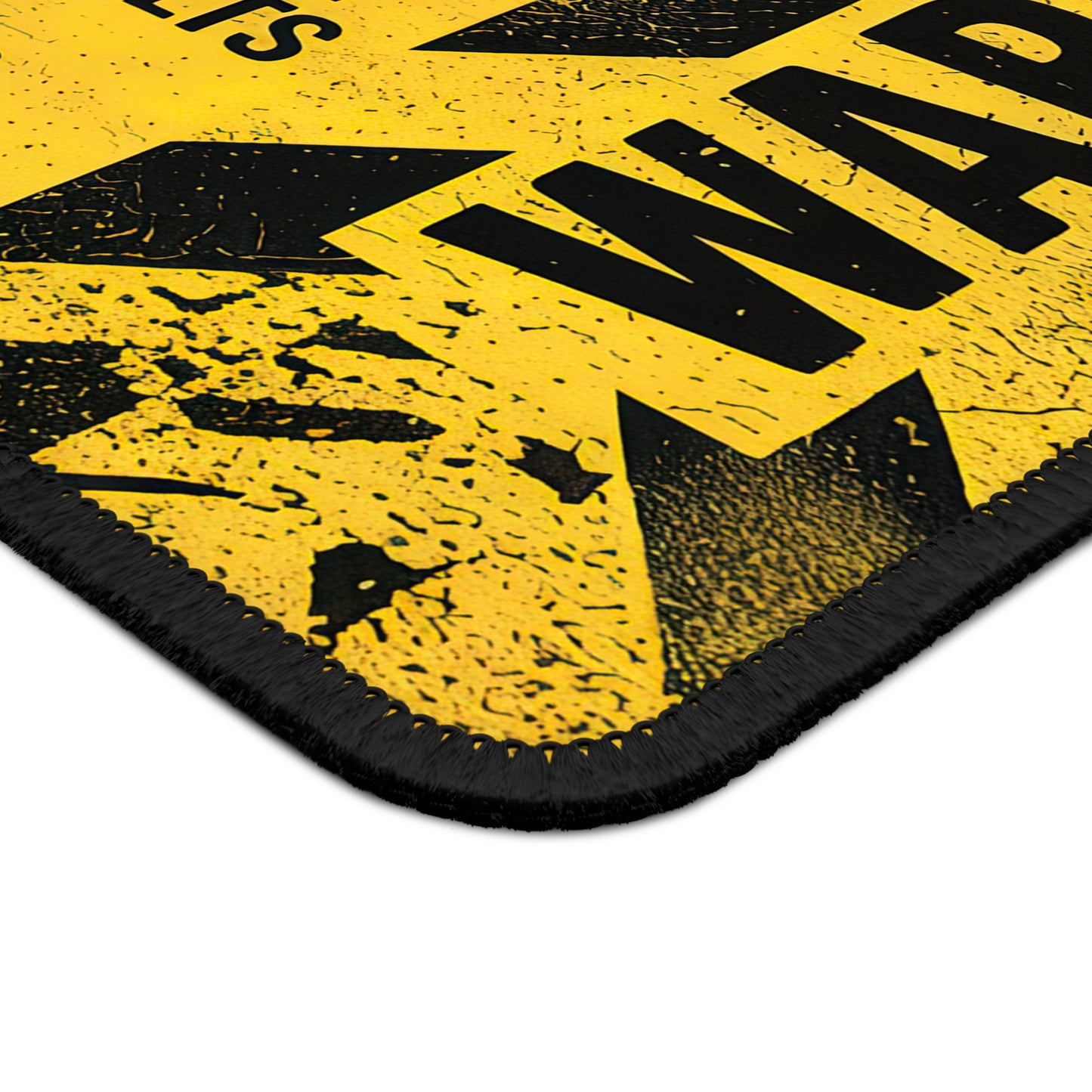 Danger Warning Sign Gaming Mouse Pad – 9x7 Neoprene Mouse Pad with Bold Caution Hazard Design