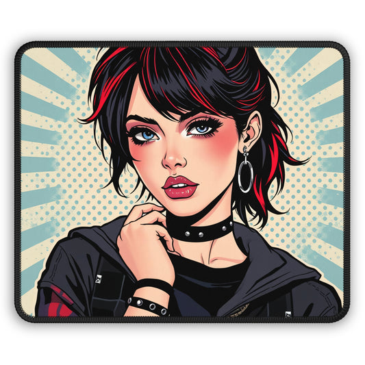 Tokyo Pulse 9x7 Neoprene Desk Mat – Pop-Art Character Mouse Pad