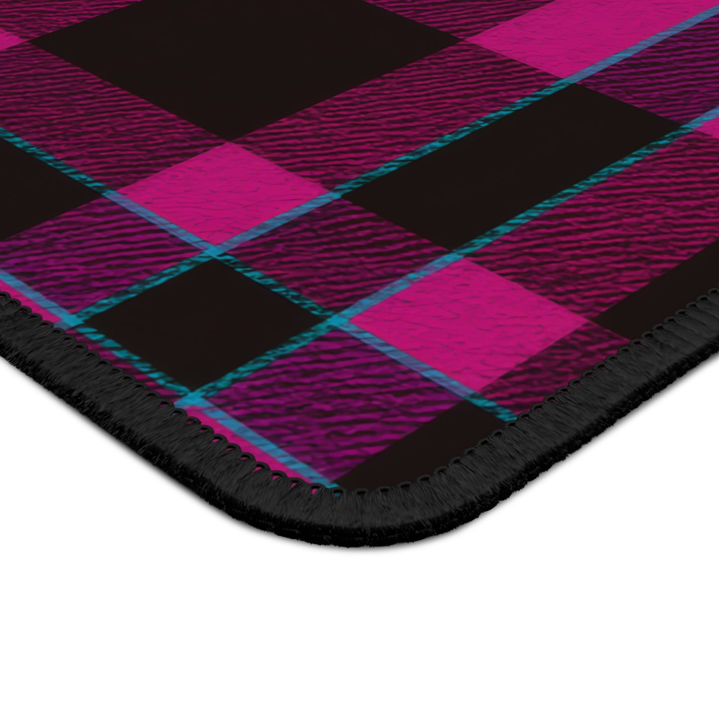 Magenta Tartan 9x7 Neoprene Desk Mat – Plaid Punk Mouse Pad