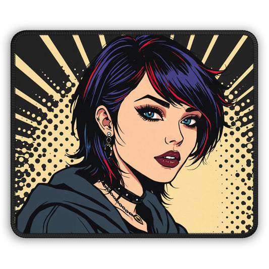 Tokyo Pulse 9x7 Neoprene Desk Mat – Pop-Art Character Mouse Pad