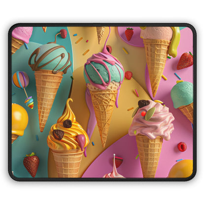 Cone Parade 9x7 Neoprene Desk Mat – Rainbow Dessert Mouse Pad