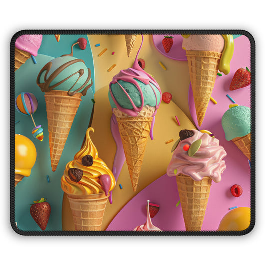 Cone Parade 9x7 Neoprene Desk Mat – Rainbow Dessert Mouse Pad