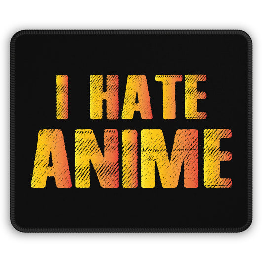 I Hate Anime Mouse Pad – 9x7 Neoprene Desk Mat with Funny Anti-Anime Design for Gamers and Office Setups