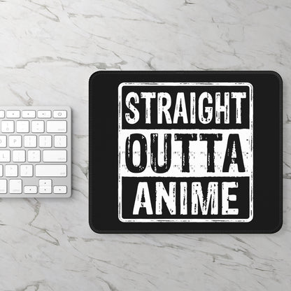Straight Outta Anime Mouse Pad – 9x7 Neoprene Desk Mat with Funny Anti-Anime Design for Gamers and Office Setups