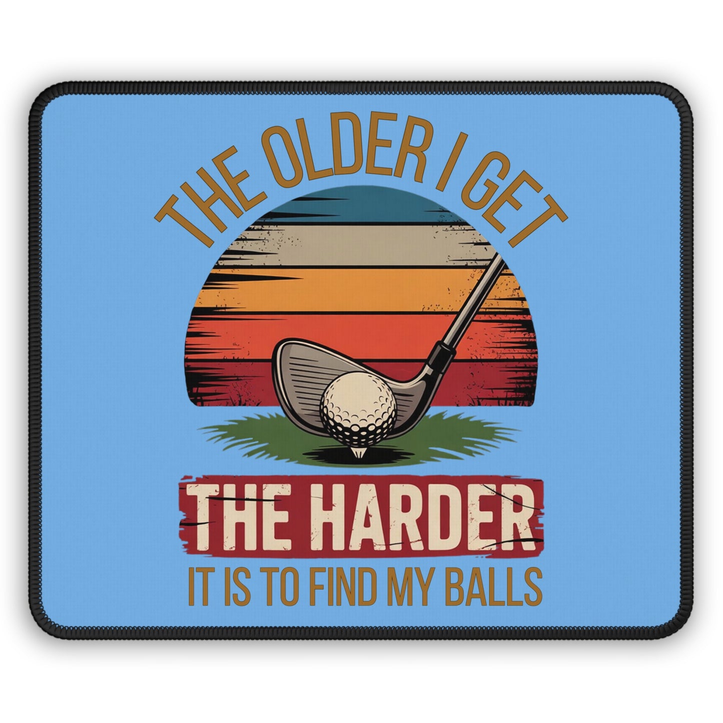 Lost Balls Golf 9x7 Neoprene Desk Mat – Retro Tee-Time Mouse Pad