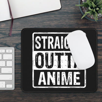 Straight Outta Anime Mouse Pad – 9x7 Neoprene Desk Mat with Funny Anti-Anime Design for Gamers and Office Setups