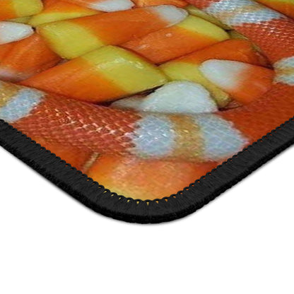 Candy Corn Snake Mouse Pad – 9x7 Neoprene Desk Mat with Spooky Halloween Design for Gamers and Office Setups