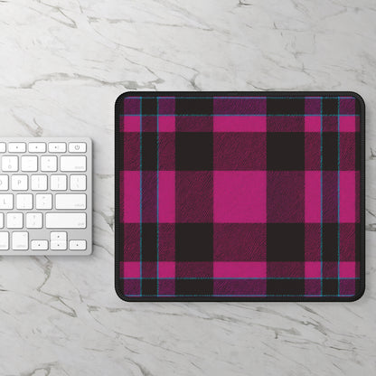 Magenta Tartan 9x7 Neoprene Desk Mat – Plaid Punk Mouse Pad