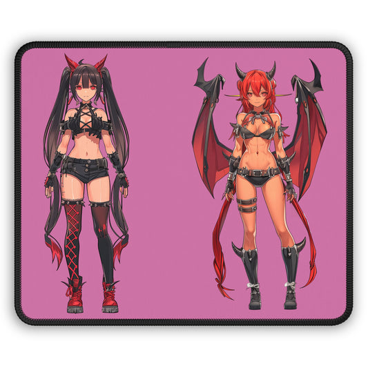 Demon Girl Anime Gaming Mouse Pad – 9x7 Neoprene Mouse Pad with Succubus Character Art for Gamers and Otaku Desk Setups