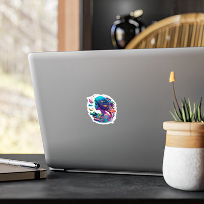 Sea Spirit Vinyl Sticker – 3" x 4" Kiss-Cut Satin-Finish Decal for Laptops, Cars & Creative Spaces