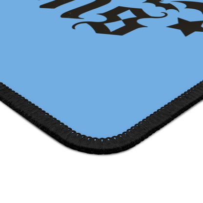 Vibing With My Demons 9x7 Neoprene Desk Mat – Gothic Affirmation Mouse Pad with Bats & Stars