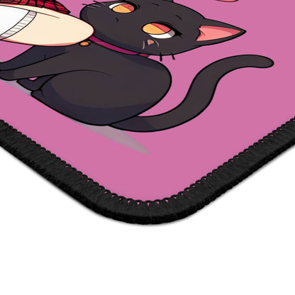 Cute Anime Cat Gaming Mouse Pad, Gamer Gift, Desk Decor, Cat Lover Accessory, Cute Mouse Pad for Home Office