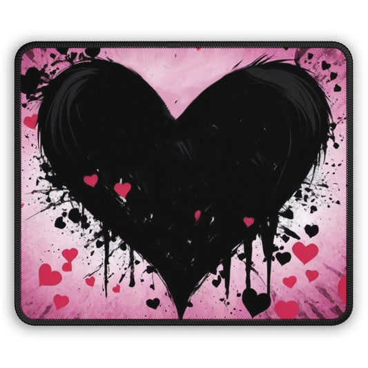 Dripping Heart 9x7 Neoprene Desk Mat – Grunge Love Mouse Pad