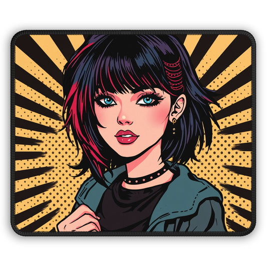 Tokyo Pulse 9x7 Neoprene Desk Mat – Pop-Art Character Mouse Pad