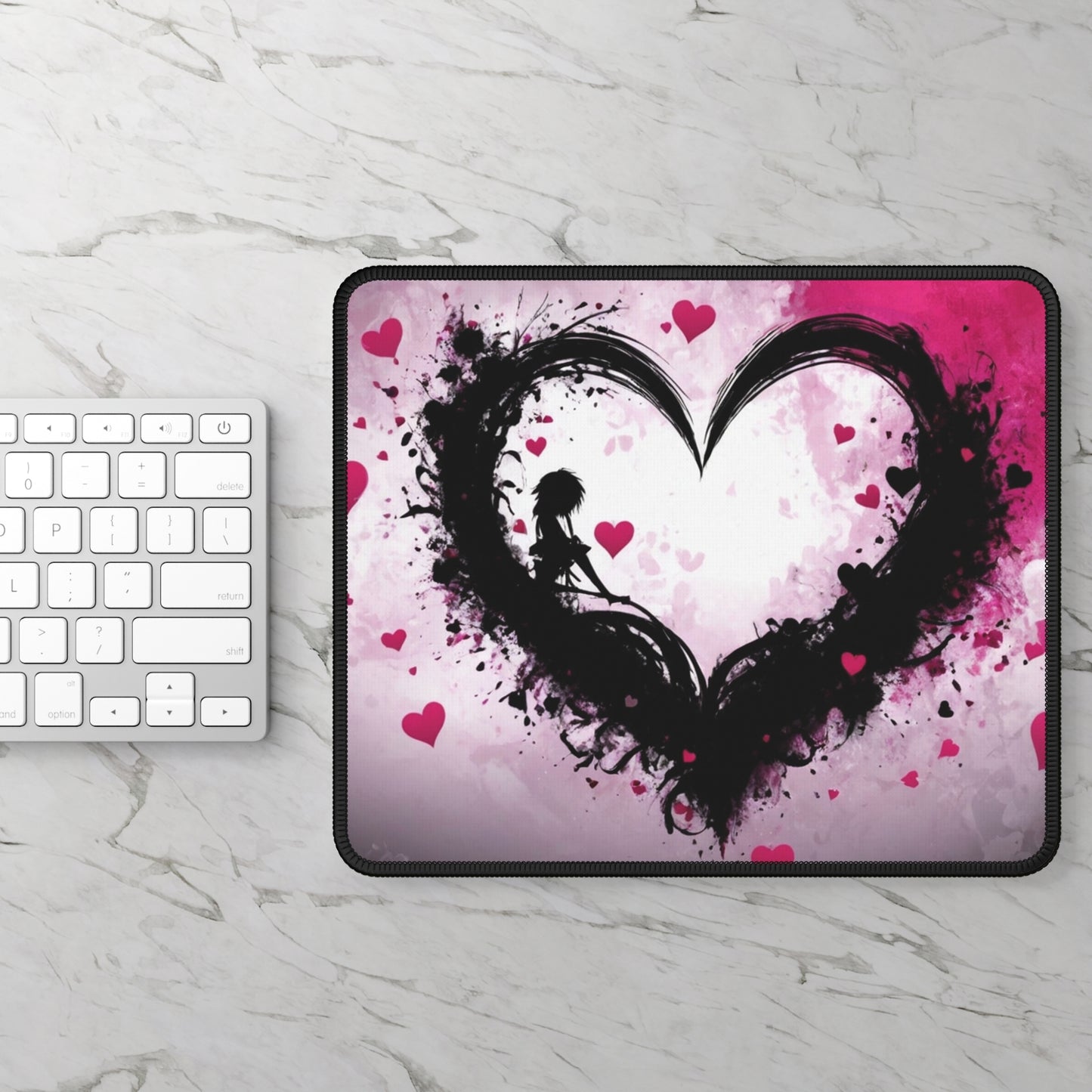 Solitude Heart 9x7 Neoprene Desk Mat – Artistic Love Mouse Pad