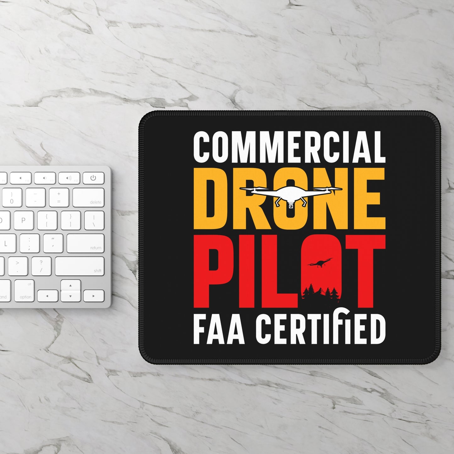 FAA-Certified Drone Pilot 9x7 Neoprene Desk Mat – Commercial Flight Mode Mouse Pad