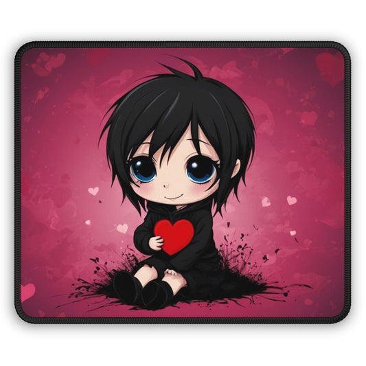 Gothic Love 9x7 Neoprene Desk Mat – Anime Heartbreak Mouse Pad