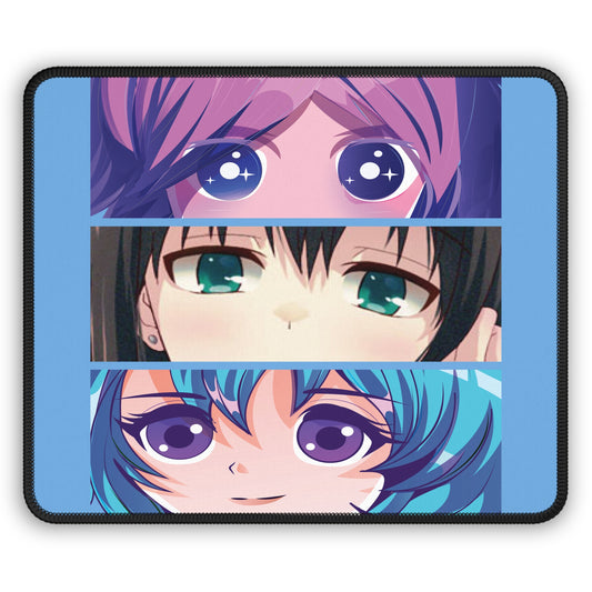 Anime Eyes Mouse Pad – 9x7 Neoprene Desk Mat with Colorful Kawaii Character Design for Gamers and Office Setups