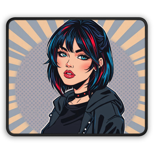 Tokyo Pulse 9x7 Neoprene Desk Mat – Pop-Art Character Mouse Pad